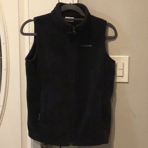 A Columbia fleece vest.
